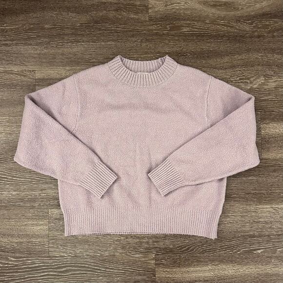 EUC AYR The Little Joy Organic Cotton Crewneck Sweater Purple Mist Size XL Fuzzy - Picture 4 of 14